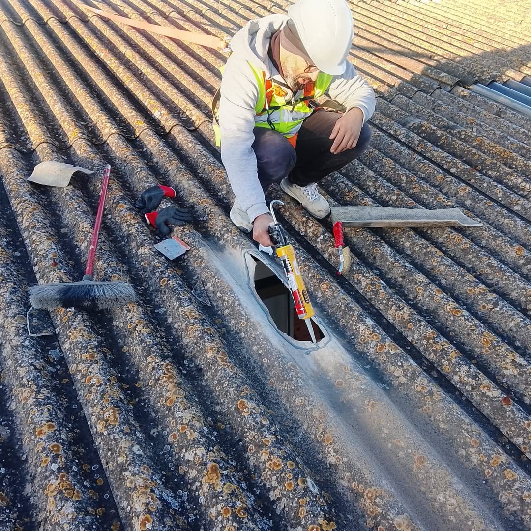 Reparación e impermeabilización de cubierta con placas translúcidas